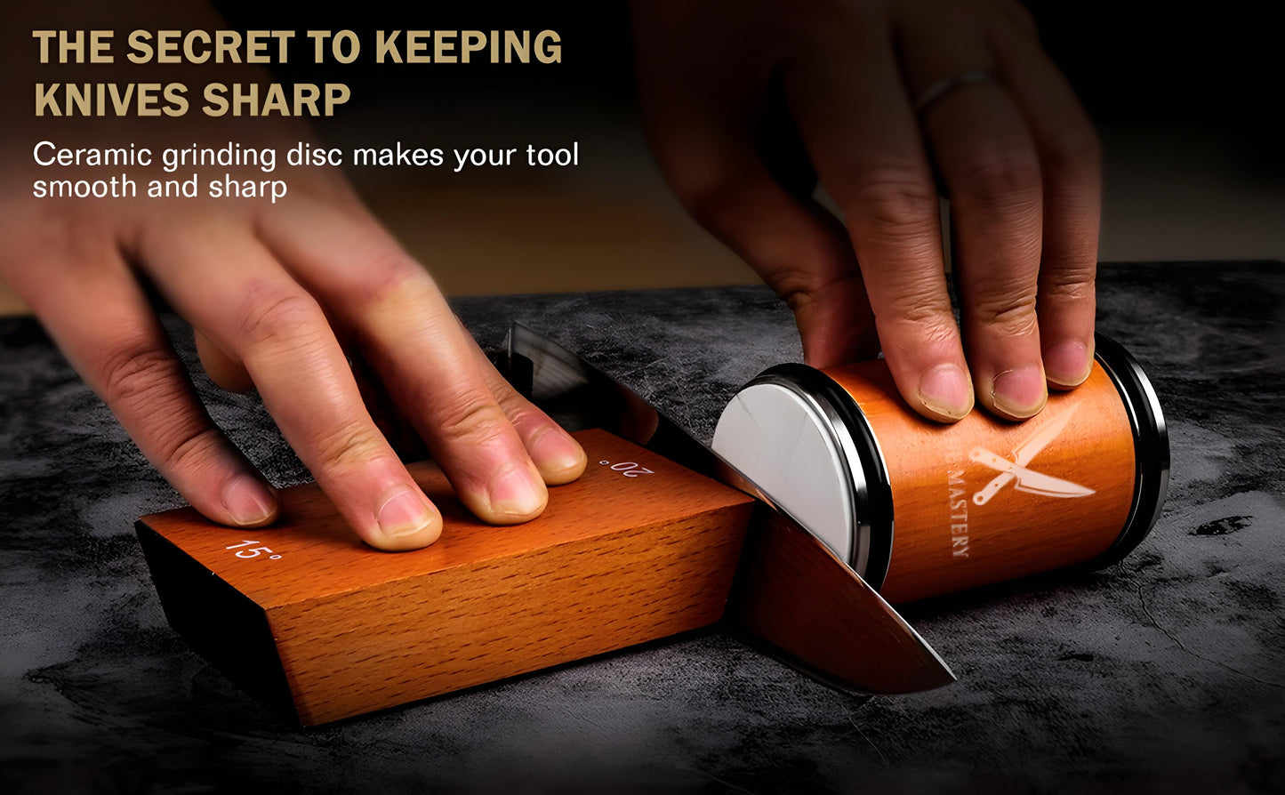 Professional Knife Sharpener | Get a Uniform and Precise Sharpening | Easy and Safe to Use | Compact and Elegant Design | Knife Sharpener